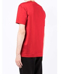 T-shirt à col rond rouge Emporio Armani