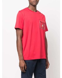 T-shirt à col rond rouge Moncler