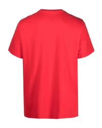 T-shirt à col rond rouge Parajumpers