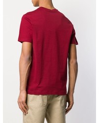 T-shirt à col rond rouge Paul & Shark