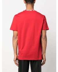 T-shirt à col rond rouge Philipp Plein