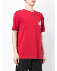 T-shirt à col rond rouge Armani Exchange