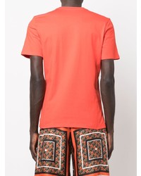 T-shirt à col rond rouge MSGM