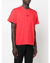 T-shirt à col rond rouge DSQUARED2