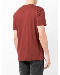 T-shirt à col rond rouge Emporio Armani