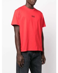 T-shirt à col rond rouge DSQUARED2