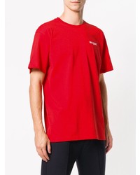 T-shirt à col rond rouge MSGM