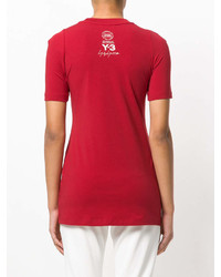 T-shirt à col rond rouge Y-3