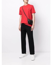 T-shirt à col rond rouge Emporio Armani