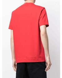 T-shirt à col rond rouge Emporio Armani