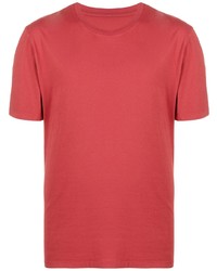 T-shirt à col rond rouge Maison Margiela
