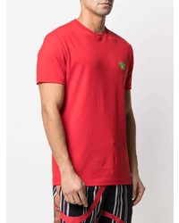 T-shirt à col rond rouge Versace