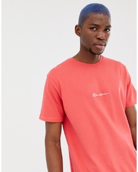 T-shirt à col rond rouge Mennace
