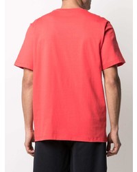 T-shirt à col rond rouge MSGM