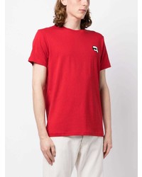 T-shirt à col rond rouge Karl Lagerfeld