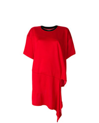 T-shirt à col rond rouge MM6 MAISON MARGIELA