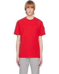 T-shirt à col rond rouge Moncler