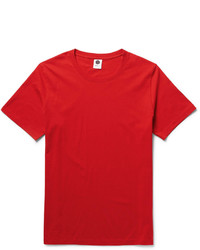 T-shirt à col rond rouge