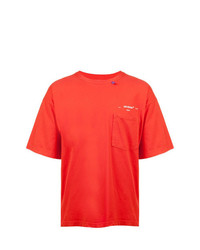 T-shirt à col rond rouge Off-White