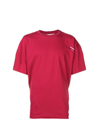 T-shirt à col rond rouge Off-White