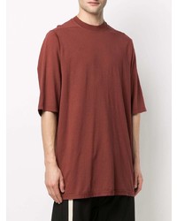 T-shirt à col rond rouge Rick Owens DRKSHDW