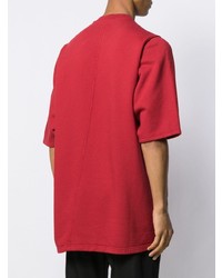 T-shirt à col rond rouge Rick Owens DRKSHDW