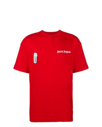 T-shirt à col rond rouge Palm Angels