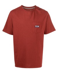 T-shirt à col rond rouge Patagonia