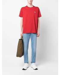 T-shirt à col rond rouge Paul Smith