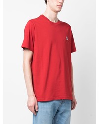 T-shirt à col rond rouge Paul Smith