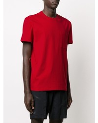 T-shirt à col rond rouge Moncler