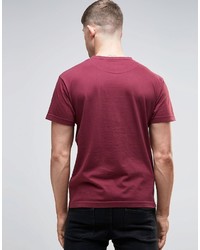 T-shirt à col rond rouge Bellfield