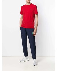 T-shirt à col rond rouge Ea7 Emporio Armani