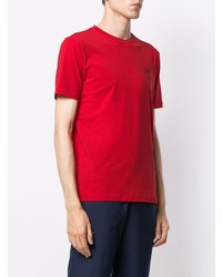 T-shirt à col rond rouge Ea7 Emporio Armani