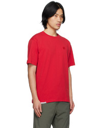 T-shirt à col rond rouge AAPE BY A BATHING APE