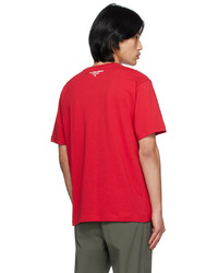 T-shirt à col rond rouge AAPE BY A BATHING APE