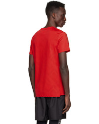 T-shirt à col rond rouge Versace Underwear