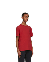 T-shirt à col rond rouge Moncler