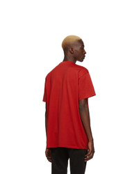 T-shirt à col rond rouge Givenchy