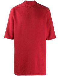 T-shirt à col rond rouge Rick Owens DRKSHDW