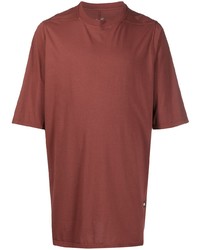 T-shirt à col rond rouge Rick Owens DRKSHDW