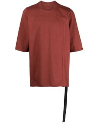 T-shirt à col rond rouge Rick Owens DRKSHDW