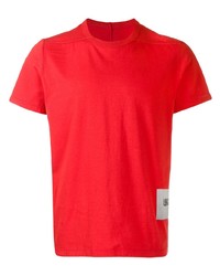 T-shirt à col rond rouge Rick Owens