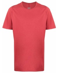 T-shirt à col rond rouge Rick Owens