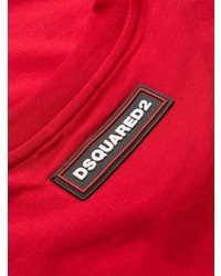 T-shirt à col rond rouge DSQUARED2