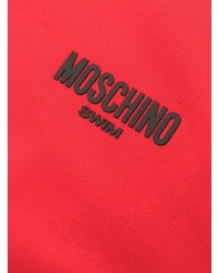 T-shirt à col rond rouge Moschino