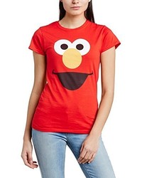 T-shirt à col rond rouge Sesame Street