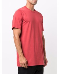 T-shirt à col rond rouge Rick Owens