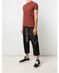 T-shirt à col rond rouge Rick Owens DRKSHDW