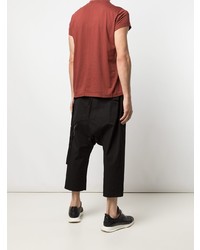 T-shirt à col rond rouge Rick Owens DRKSHDW